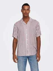 ONLY & SONS Hemd Lila/Rot/Dunkelrot/Bordeaux/Rosa