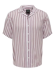 ONLY & SONS Hemd Lila/Rot/Dunkelrot/Bordeaux/Rosa