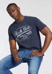 Man's World T-Shirt Kurzarm Dunkelblau