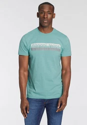 Bruno Banani T-Shirt mit Frontprint Grün/Türkis/Hellgrün