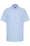 bugatti Kurzarmhemd mit Button-Down-Kragen Hellblau/Blau