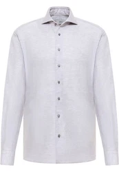 Eterna Langarmhemd MODERN FIT EASY IRON Grau