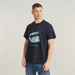 G-STAR T-Shirt Water Burger Loose Dunkelblau/Schwarz/Blau