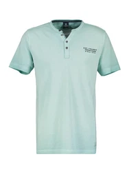 LERROS Henleyshirt Serafino für Herren sportlicher Optik Hellgrün/Grün/Türkis