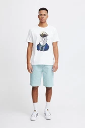 Blend Jeansshorts BLEND BHShorts Hellblau/Weiß/Creme