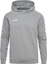 hummel Sweater Go Cotton Hoody Kapuzenpullover Grau/Hellgrau/Silber