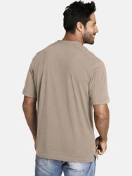 Jan Vanderstorm T-Shirt NANTE Lagen-Look Beige/Braun