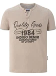 Jan Vanderstorm T-Shirt NANTE Lagen-Look Beige/Braun