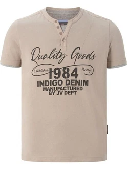 Jan Vanderstorm T-Shirt NANTE Lagen-Look Beige/Braun Jan Vanderstorm T-Shirt NANTE Lagen-Look Beige/Braun