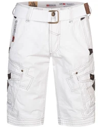 Geographical Norway Shorts Herren Cargo Shorts Bermuda Sommer Freizeit Creme/Weiß/Beige/Khaki
