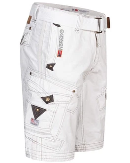 Geographical Norway Shorts Herren Cargo Shorts Bermuda Sommer Freizeit Creme/Weiß/Beige/Khaki