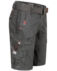 Geographical Norway Shorts Herren Cargo Shorts Bermuda Sommer Freizeit Khaki/Dunkelgrau/Dunkelgrün