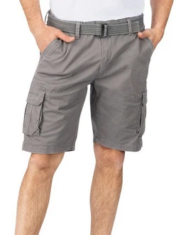 riverso Cargoshorts Herren Shorts RIVJoko Regular Fit Khaki/Grau