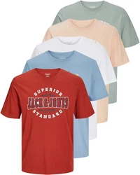 Jack & Jones Print-Shirt Blau/Dunkelgrün/Türkis/Grün