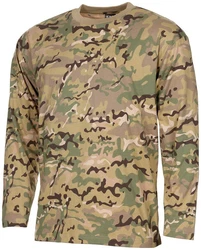 MFH T-Shirt US Shirt langarm 170 g/m² Dunkelgrün/Braun