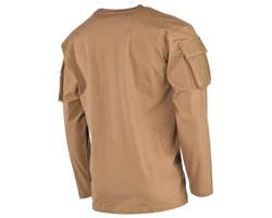 MFH Langarmshirt US Shirt mit Ärmeltaschen coyote tan