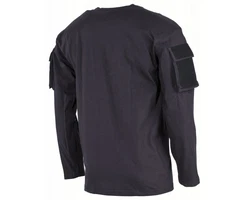 MFH Langarmshirt US Shirt mit Ärmeltaschen Dunkelgrau/Dunkelblau/Grau/Schwarz