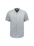 NO EXCESS Kurzarmhemd  Hellgrau/Grau/Blau