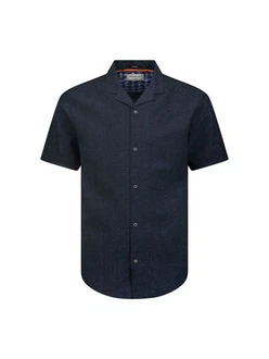 NO EXCESS Kurzarmhemd  Blau/Hellblau