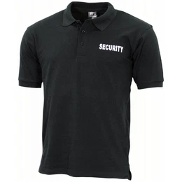 Poloshirt Poloshirt Security , bedruckt, schwarz