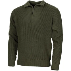 MFH Rundhalspullover Troyer Pullover mit Reißverschluss oliv