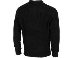 MFH Rundhalspullover Troyer Pullover mit Reißverschluss schwarz