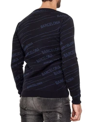 RedBridge Strickpullover Striped Barcelona Dunkelblau/Schwarz/Blau