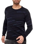 RedBridge Strickpullover Striped Barcelona Dunkelblau/Schwarz/Blau