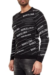 RedBridge Strickpullover Striped Barcelona Schwarz/Grau