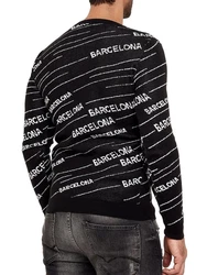 RedBridge Strickpullover Striped Barcelona Schwarz/Grau