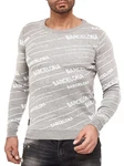 RedBridge Strickpullover Striped Barcelona Grau/Hellgrau/Dunkelgrau/Blau