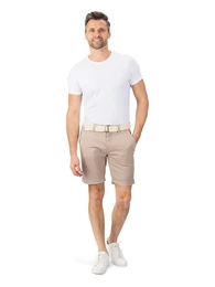 Chinoshorts Herren Chino Shorts DFLio Regular Fit Bermudashorts mit Grtel