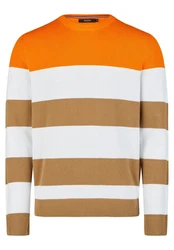 HECHTER PARIS Strickpullover im Colour-Blocking-Design Orange/Braun/Mischfarben