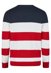 HECHTER PARIS Strickpullover im Colour-Blocking-Design Hellblau/Mischfarben/Rot/Weiß/Dunkelblau