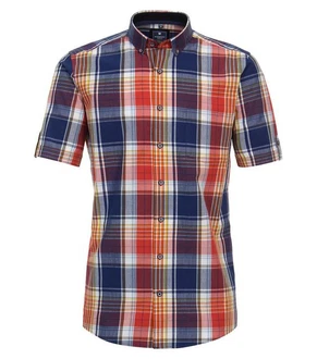 Redmond Kurzarmhemd Rot/Mischfarben/Hellblau