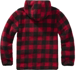 Brandit Teddyfleece Pullover Worker rot/schwarz