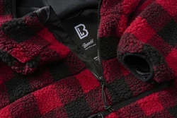 Brandit Teddyfleece Pullover Worker rot/schwarz
