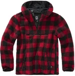 Brandit Teddyfleece Pullover Worker rot/schwarz