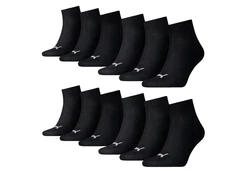 PUMA BODYWEAR Socken Quarter - Everyday Kurzsocken Schwarz/Grau
