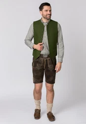 Stockerpoint Trachtenlederhose Bertl Dunkelbraun/Khaki/Braun