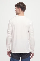 North Bend Longsweatshirt NBTergong M L/S Tee Weiß/Creme