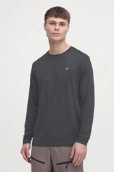 North Bend Longsweatshirt NBTergong M L/S Tee Dunkelgrau/Grau