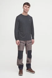 North Bend Longsweatshirt NBTergong M L/S Tee Dunkelgrau/Grau