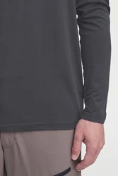 North Bend Longsweatshirt NBTergong M L/S Tee Dunkelgrau/Grau