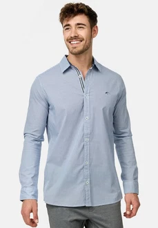 Indicode Langarmhemd INSamwell Hellblau/Grau/Blau
