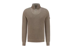 Travelin' Strickpullover Jumper Brecon Men Braun/Grau/Khaki/Beige