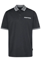 bugatti Poloshirt mit Akzenten Dunkelgrau/Dunkelblau/Hellgrau/Grau