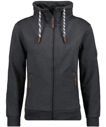 RAGMAN Sweatjacke Strickjacke Mock neck cardigan 