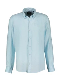 Leinenhemd mit Button-Down-Kragen