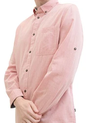 TOM TAILOR Langarmshirt Langarmhemd T-Shirt Rosa/Beige/Khaki